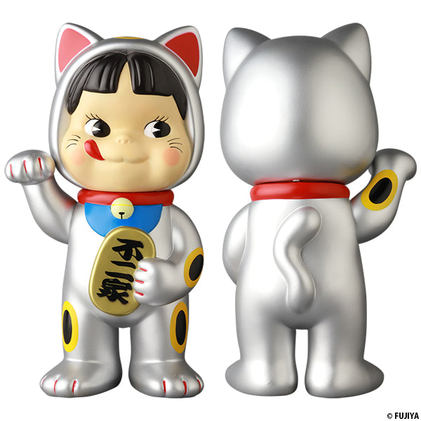 不二家ソフビコレクション　招き猫ペコちゃん （銀塗装） 不二家ソフビコレクション 招き猫ペコちゃん (銀塗装)／3月23日(月