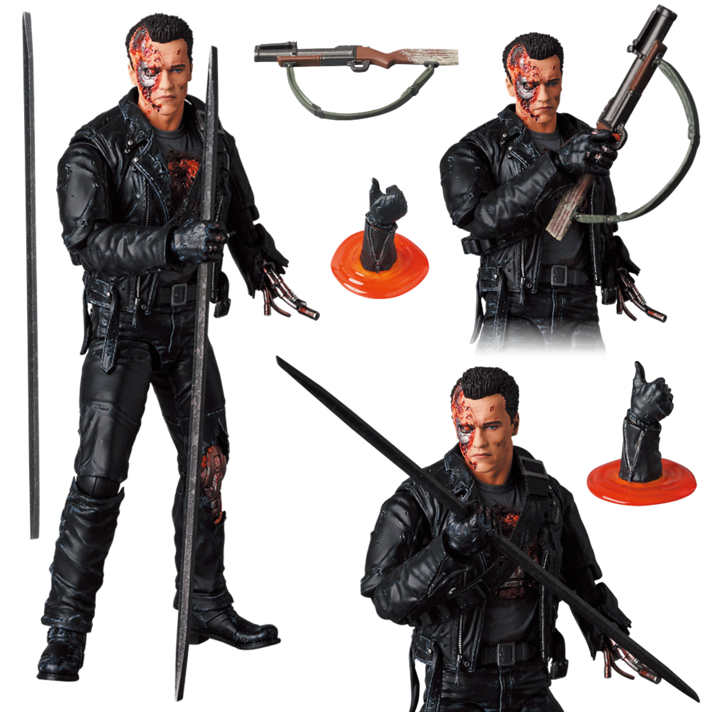 MAFEX T-800 (T2:BATTLE DAMAGE Ver.)