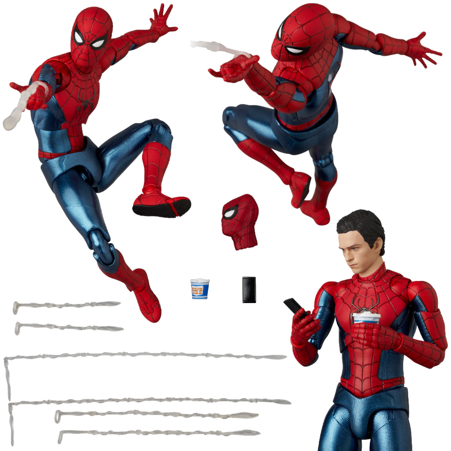 MAFEX 蜘蛛侠全新红蓝套装