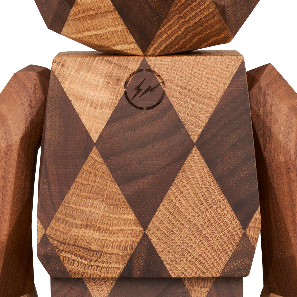 BE@RBRICK Karimoku fragmentdesign carved wooden-LATTICE PATTERN 400%