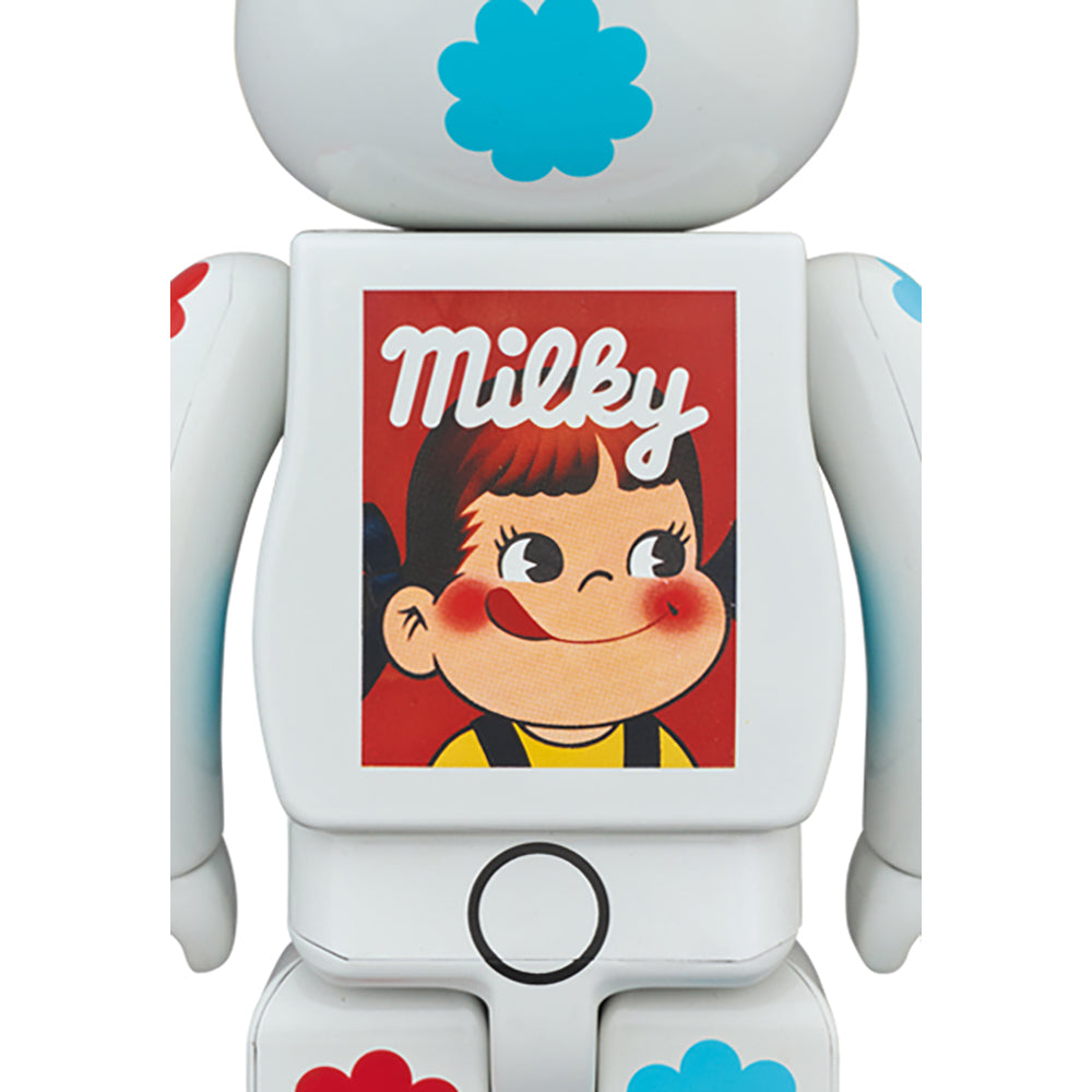 BE@RBRICK 着ぐるみ ペコちゃん ミルキー 白メッキ 100% & 400%_3