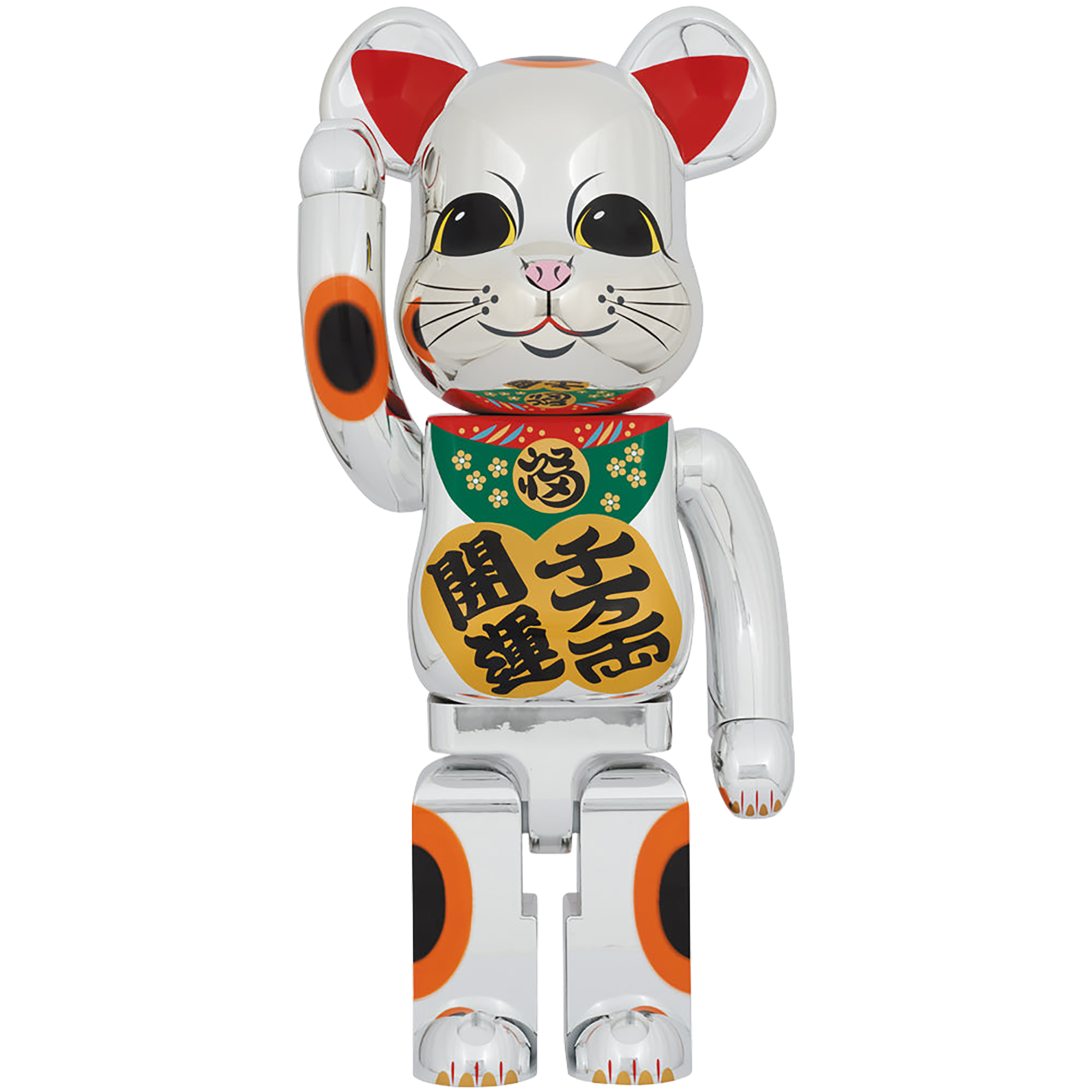 BE@RBRICK 招き猫 千万両 金×開運 銀 1000％ BE@RBRICK 招き猫 開運・千万両 銀メッキ 1000％ | MEDICOM TOY