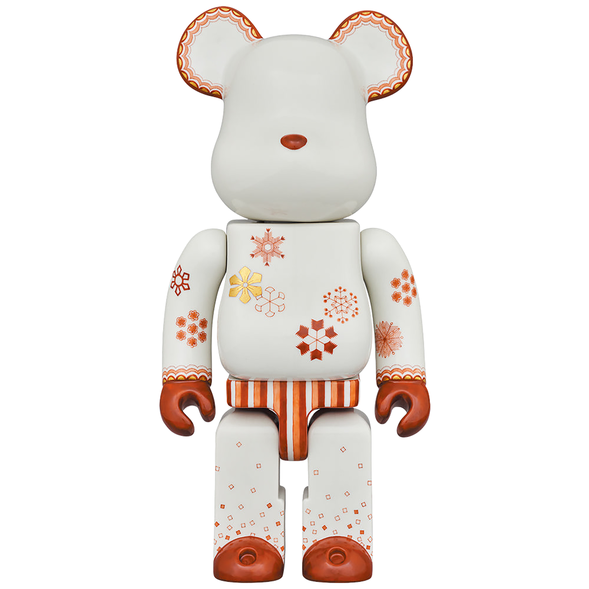 新品未開封　九谷焼 × BE@RBRICK ARLECCHINO 400％ 九谷BE@RBRICK 匠【赤絵雪華紋】 400％ | MEDICOM TOY OFFICIAL STORE
