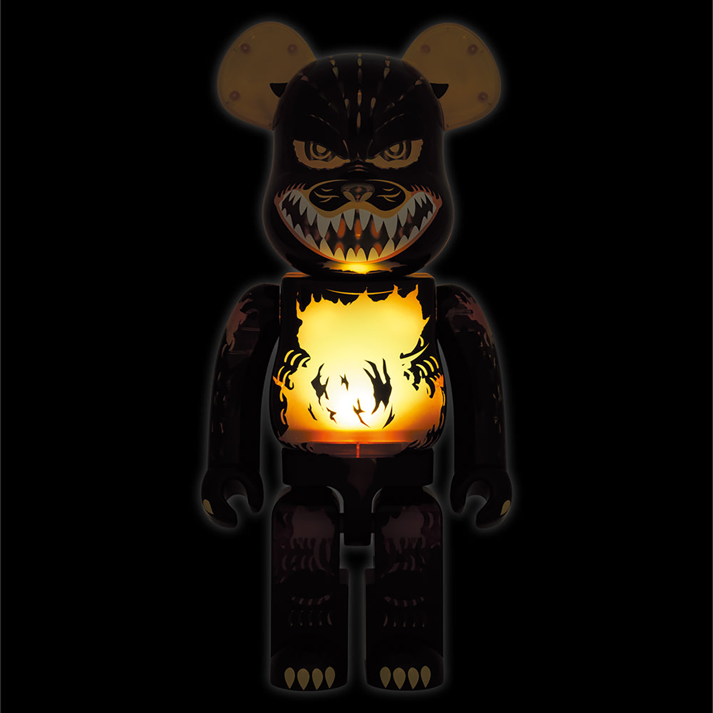 BE@RBRICK ゴジラ VS デストロイア版ゴジラ (メルトダウン:クリアイエローVer.) 1000%《2023年9月発売・発送予定 受注期間は3月10日まで》