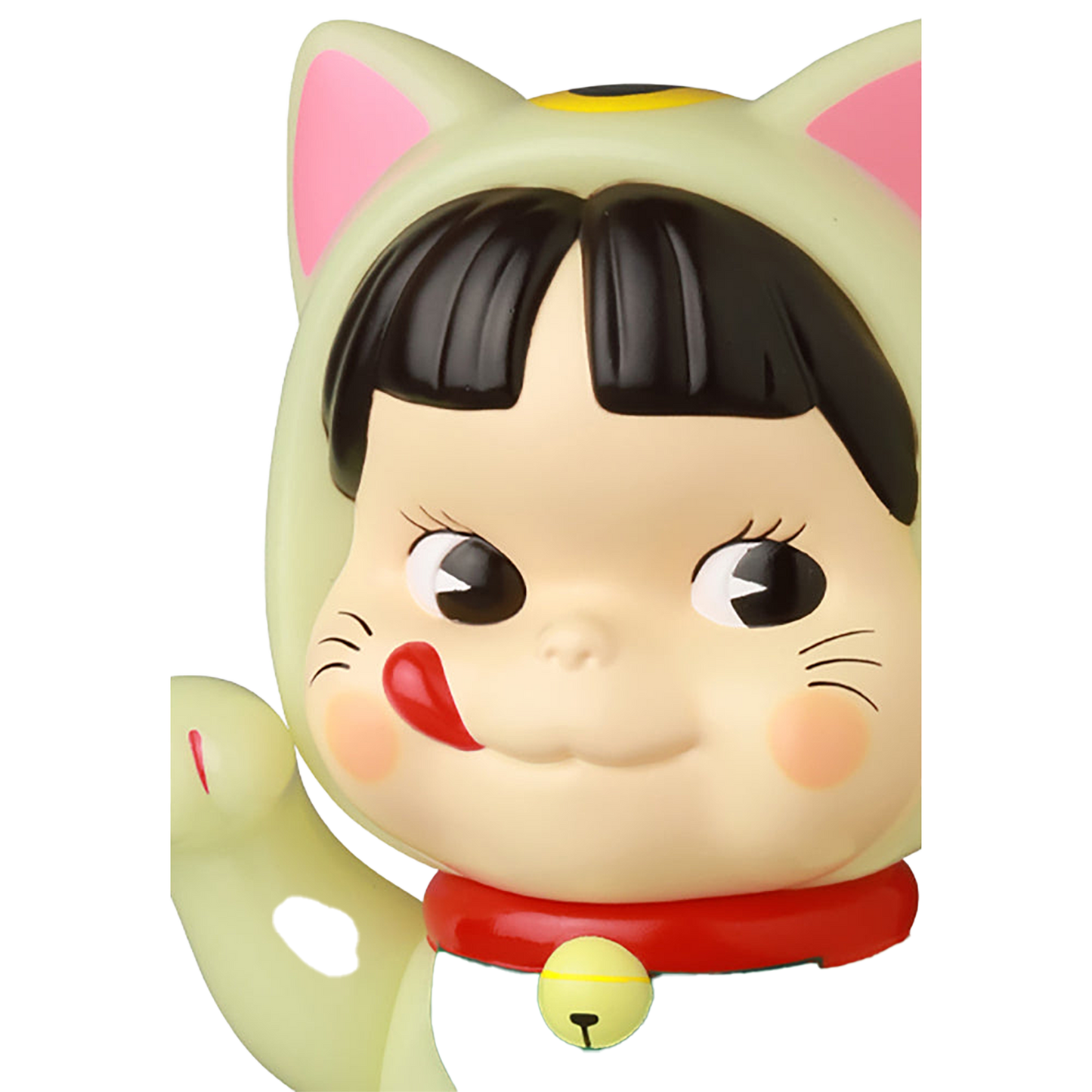 不二家ソフビコレクション 招き猫ペコちゃん (蓄光)