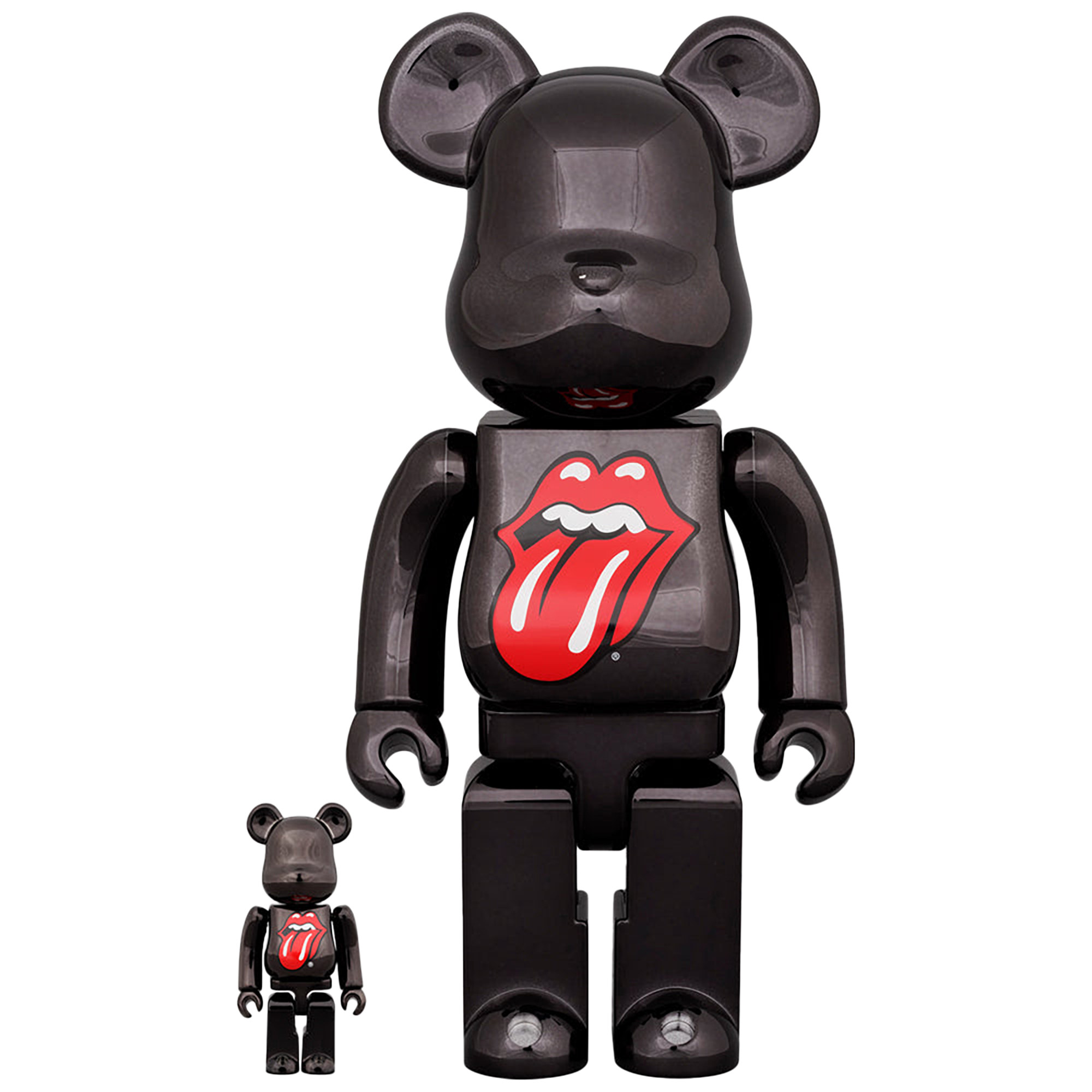 BE@RBRICK The Rolling Stones Lips & Tongue BLACK CHROME Ver. 100 BE@RBRICK The Rolling Stones Lips & Tongue BLACK CHROME Ver. 100