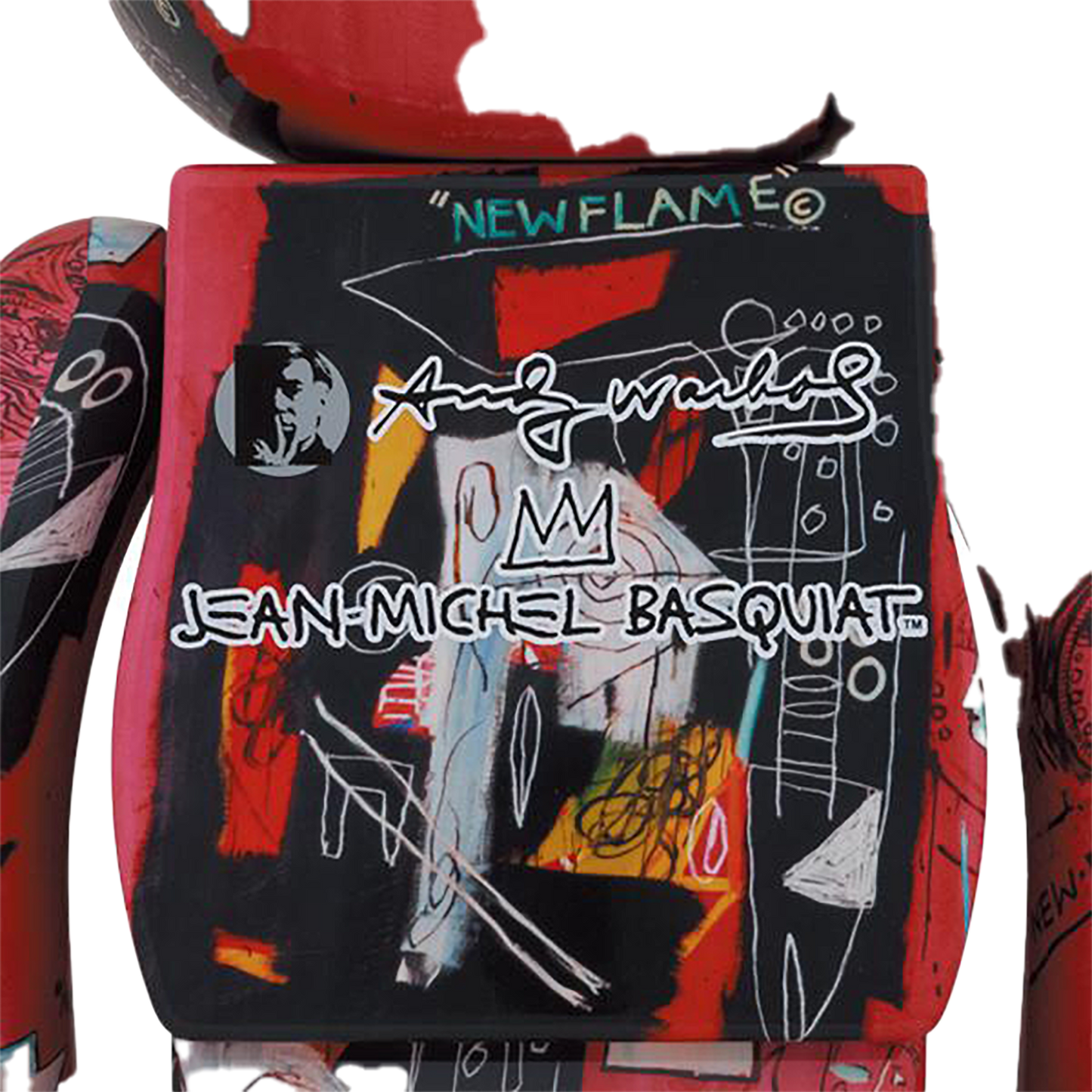 BE@RBRICK Andy Warhol × JEAN-MICHEL BASQUIAT #1 1000%