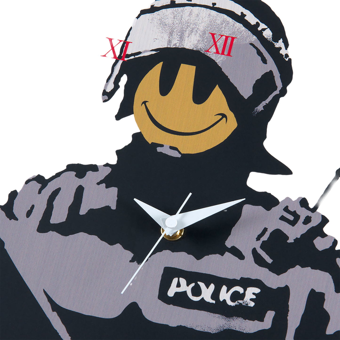 BRANDALISM WALL CLOCK "Riot Cop" made by KARIMOKU