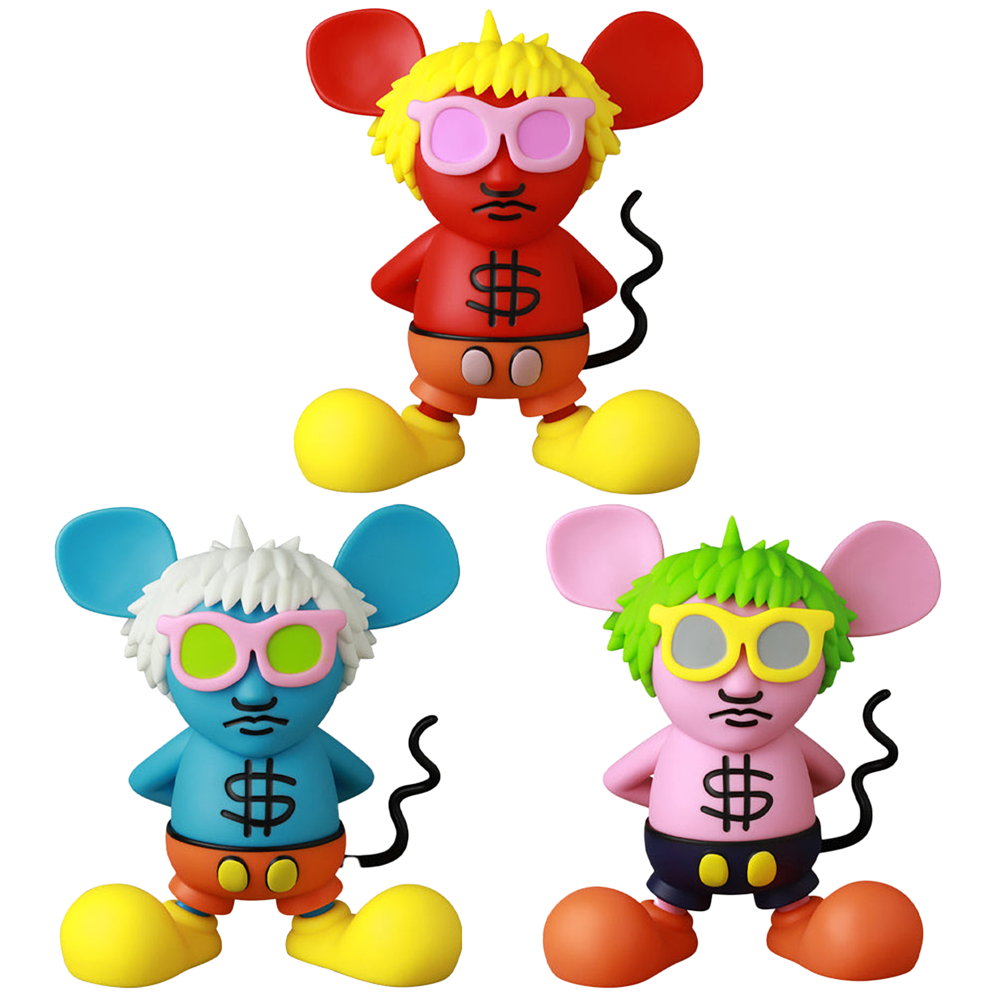 VCD ANDY MOUSE RED/LIGHT BLUE/PINK | MEDICOM TOY OFFICIAL STORE VCD ANDY MOUSE RED/LIGHT BLUE/PINK | MEDICOM TOY OFFICIAL STORE