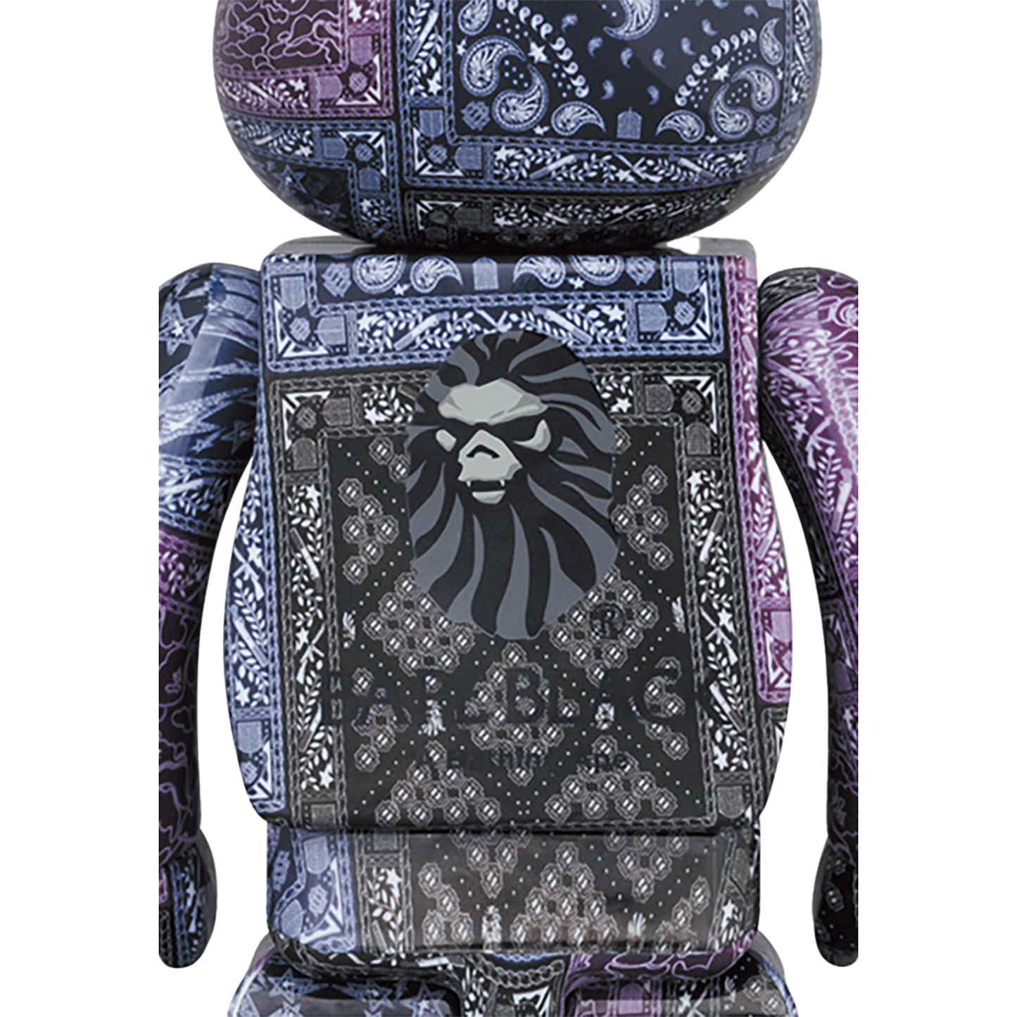 BE@RBRICK BAPE(R) BLACK BANDANA 100% & 400%