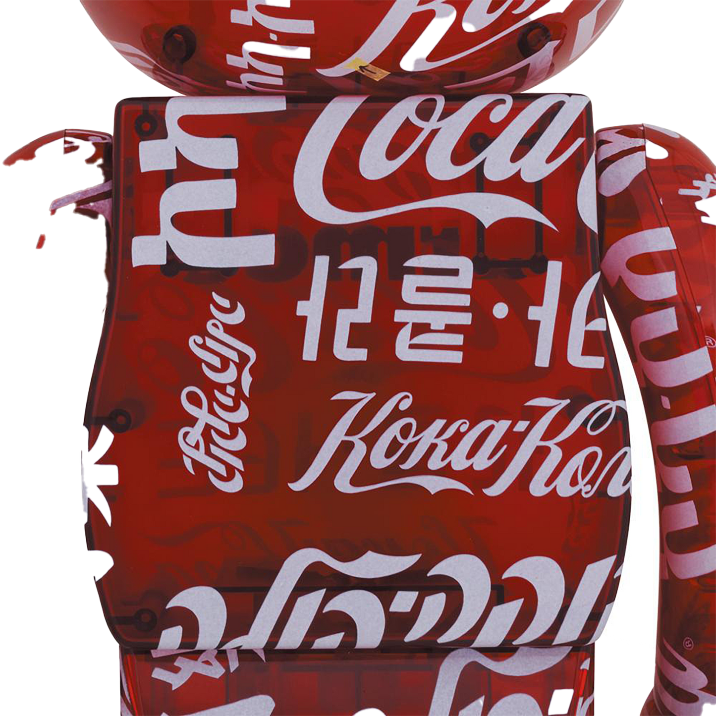 BE@RBRICK atmos × Coca-Cola CLEAR RED 1000%