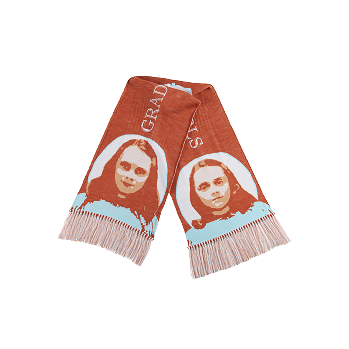 KNIT GANG COUNCIL "THE SHINING" KNIT SCARF "TWINS" BLACK/BEIGE