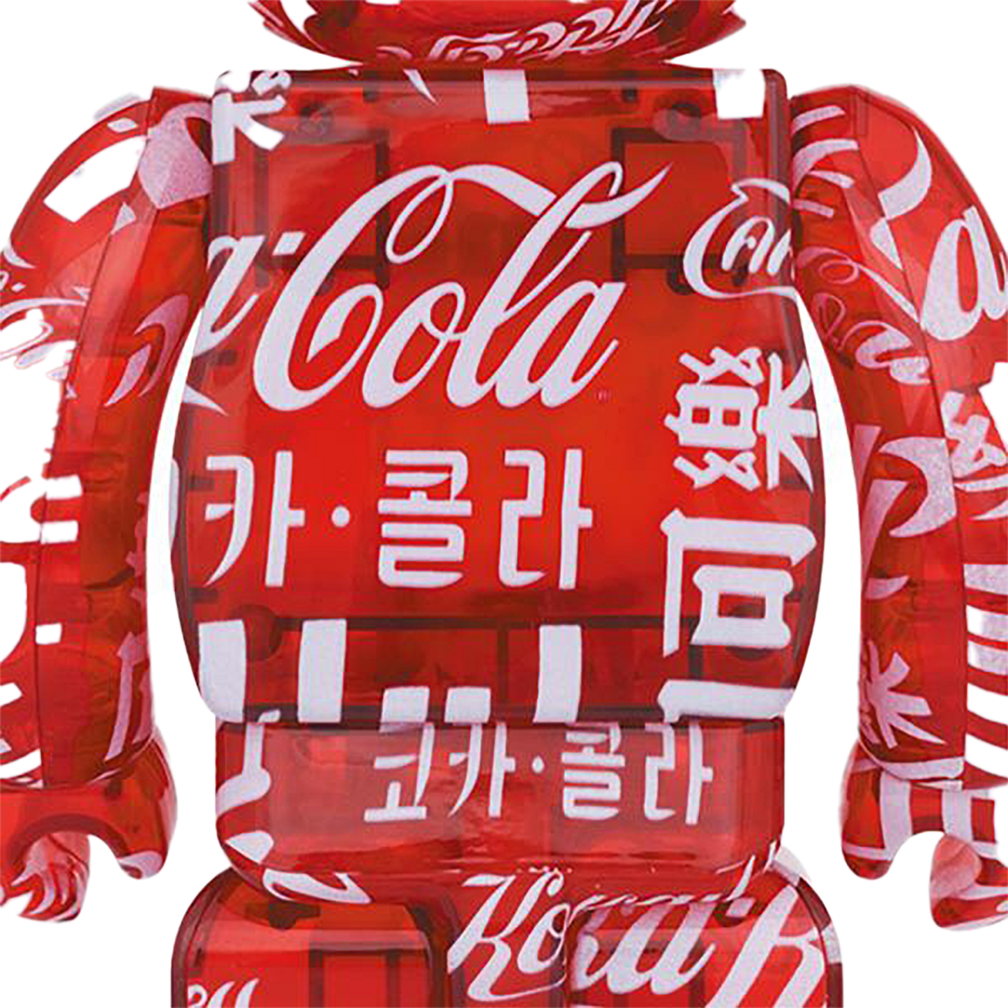 BE@RBRICK atmos × Coca-Cola CLEAR RED 100% & 400%