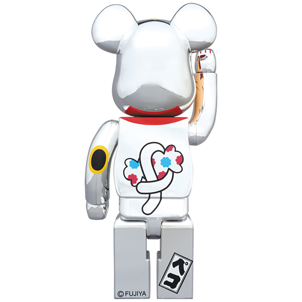 BE@RBRICK 招き猫 ペコちゃん 銀メッキ 100% & 400%_4