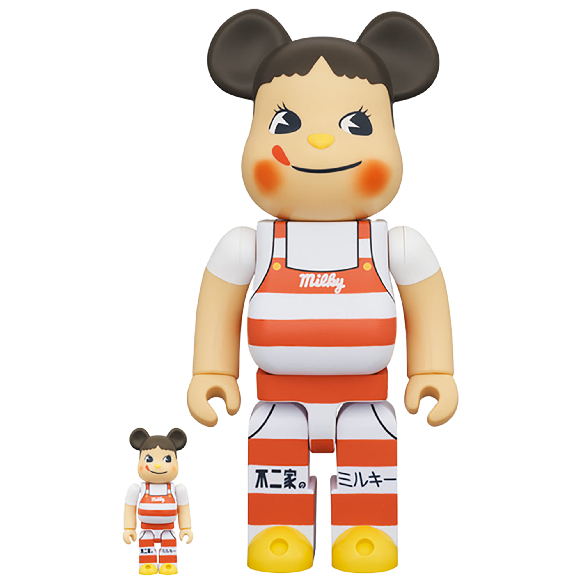 BE@RBRICK ペコちゃん ミルキー三角帽子デザイン 100％ & 400