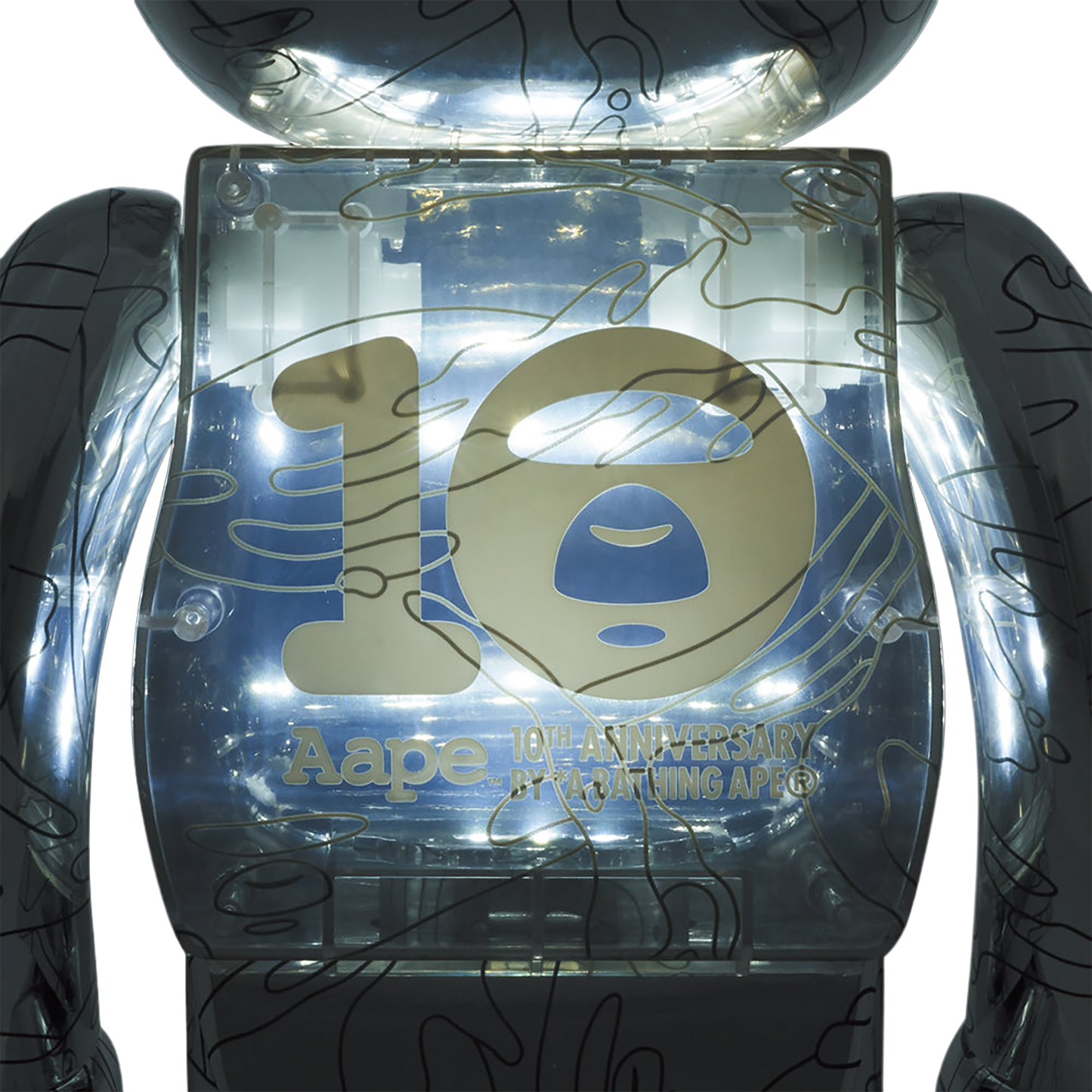 BE@RBRICK AAPE BY A BATHING APE(R) 十周年纪念 1000%