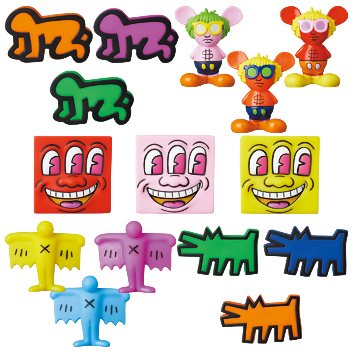 MINI VCD KEITH HARING #2 Barking Dog/Flying Devil/Radiant Baby/ Andy Mouse/Three Eyed Smiling Face《Planned to be shipped in late December 2020》