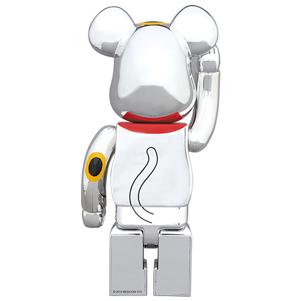 BE@RBRICK 招き猫 銀メッキ 金運 100% & 400%_4
