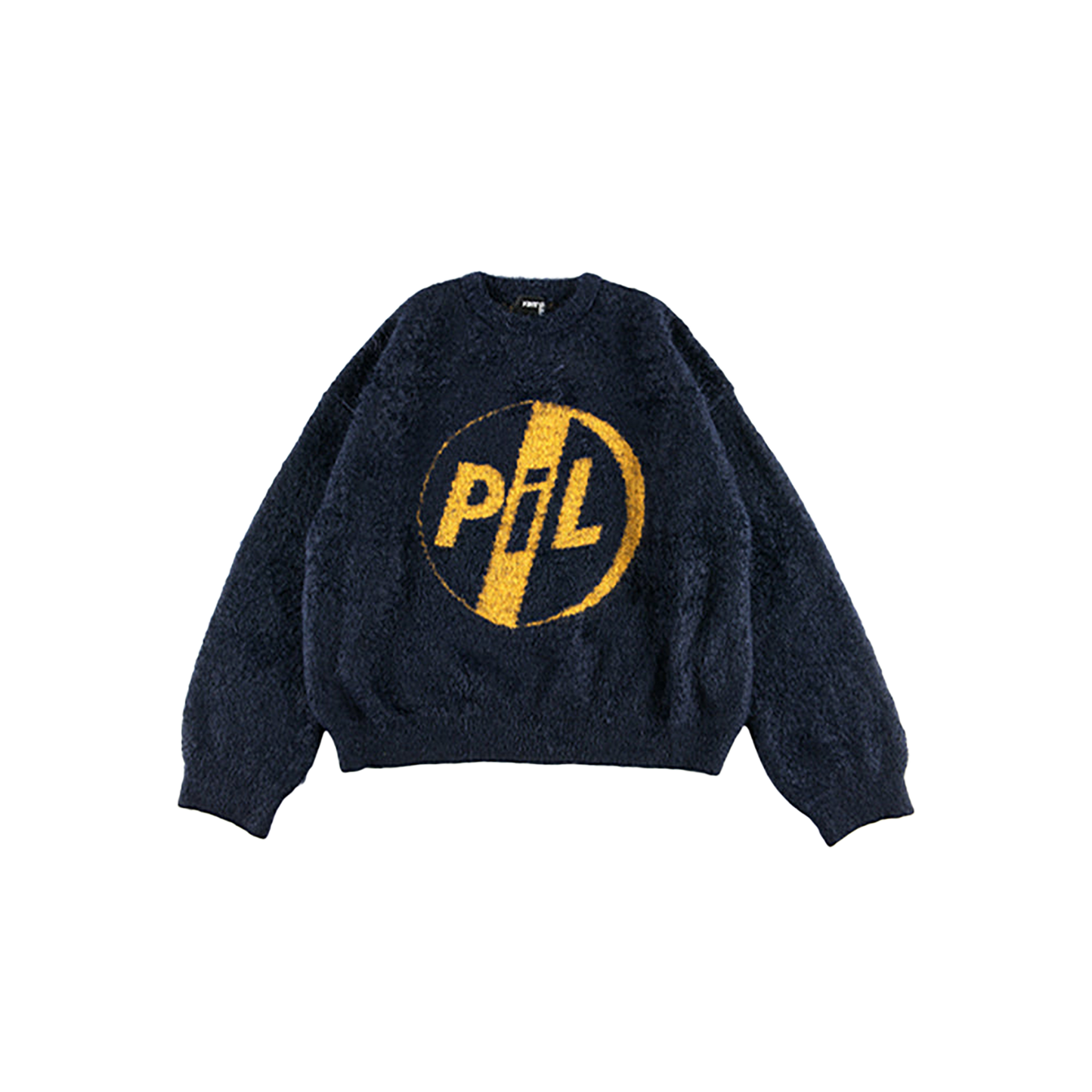 KNIT GANG COUNCIL "PIL" CREW NECK SWEATER "LOGO" BLACK/NAVY