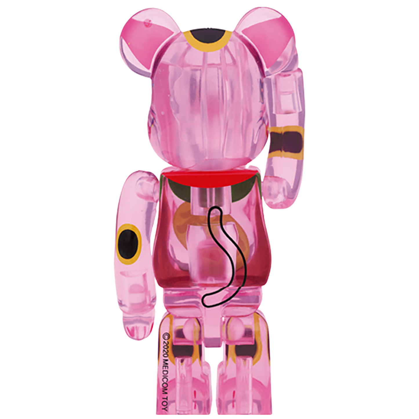 BE@RBRICK 招き猫 桃色透明 100%