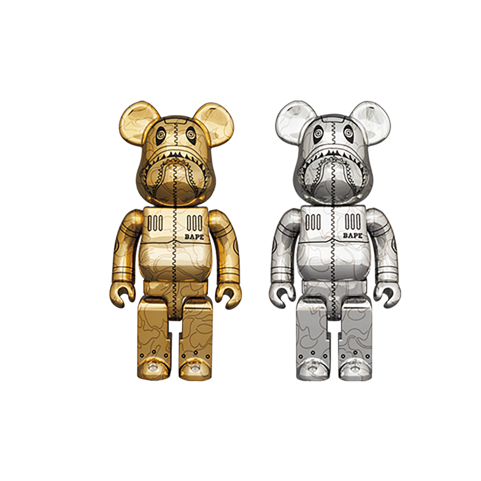 BE@RBRICK SORAYAMA BAPE CAMO 100％ 400％ BE@RBRICK SORAYAMA × BAPE(R) CAMO SHARK 100％ & 400％ | MEDICOM