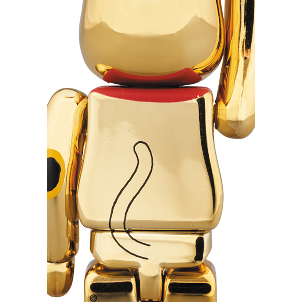 BE@RBRICK 招き猫 金メッキ 昇運 400%_1