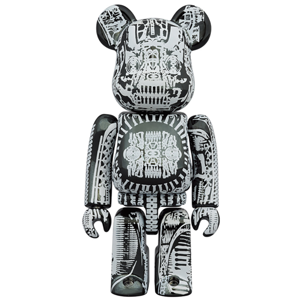 BE@RBRICK H.R.GIGER 100% & 400% WHITE CHROME Ver./BLACK CHROME Ver._4
