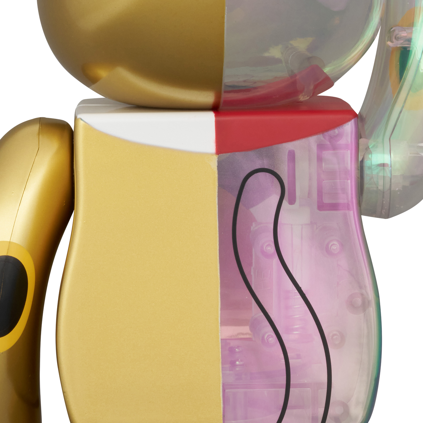 BE@RBRICK Maneki Neko Clear Plating×Gold Paint Ten million ryo 100% & 400%