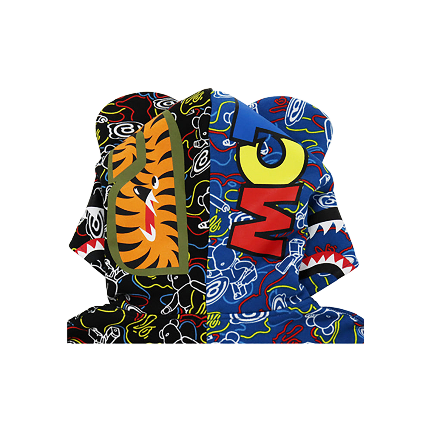 BE@RBRICK CAMO BE@R SHARK HALF ZIP HOODIE (KIDS)