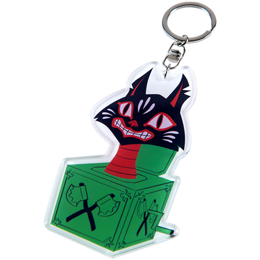 MLE ASAMI MATSUMURA シリーズ ACRYLIC KEY CHAIN Jack In The Box Cat_2