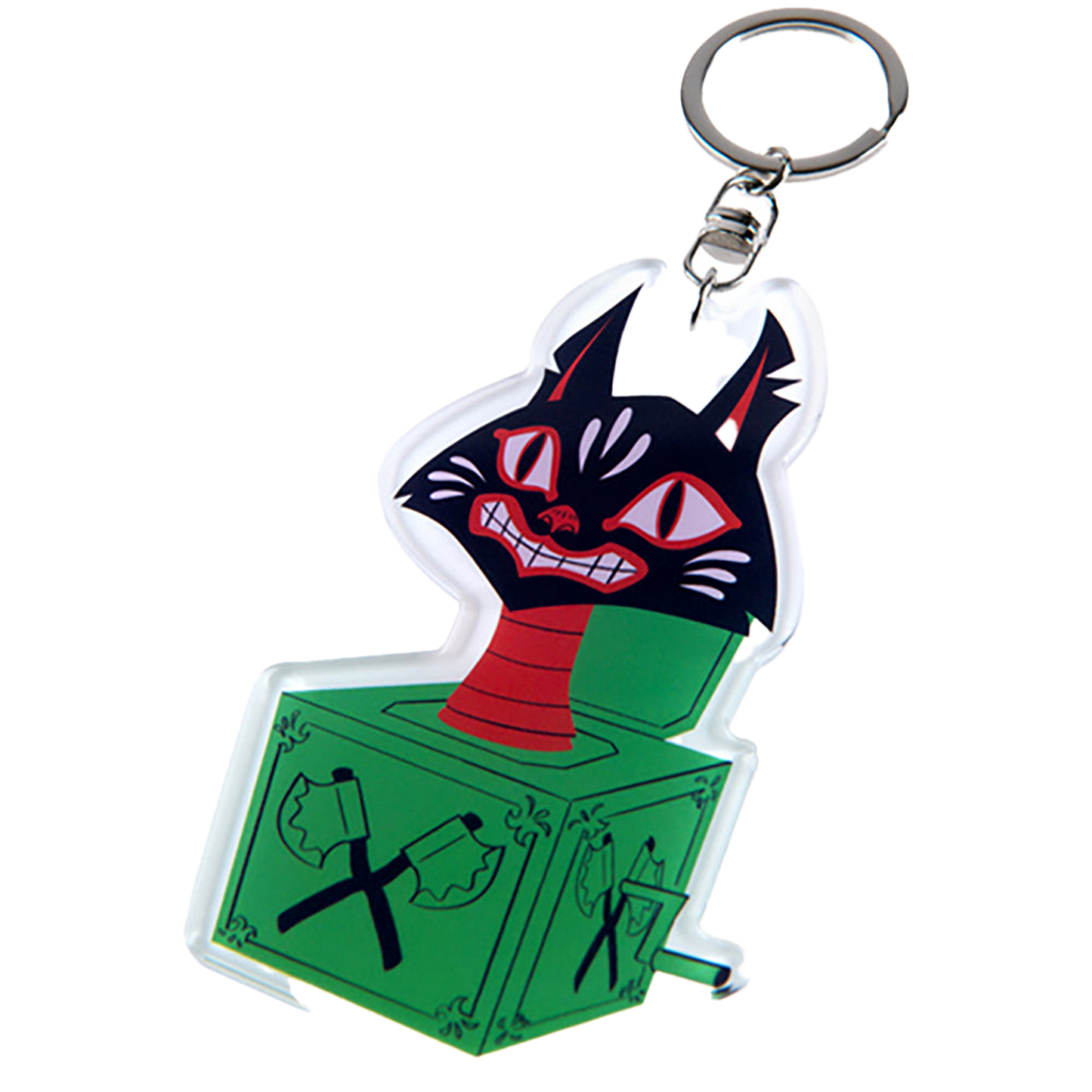 MLE ASAMI MATSUMURA シリーズ ACRYLIC KEY CHAIN Jack In The Box Cat