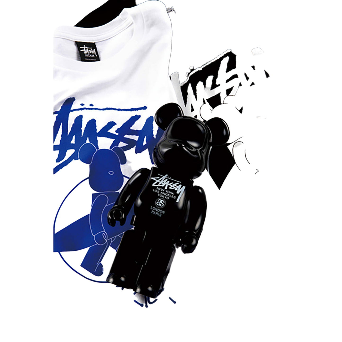 BE@RTEE STUSSY-SURFBE@R (BLACK)