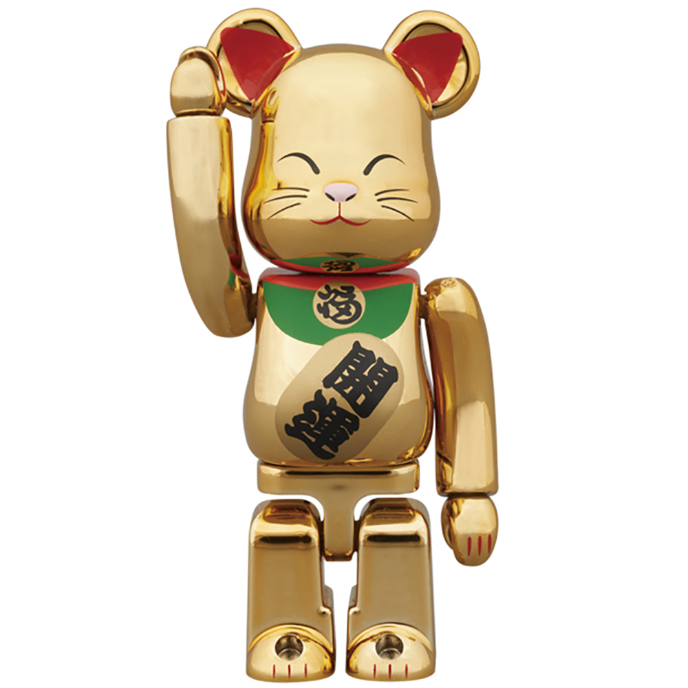 BE@RBRICK 招き猫 金メッキ 弐 100%_0