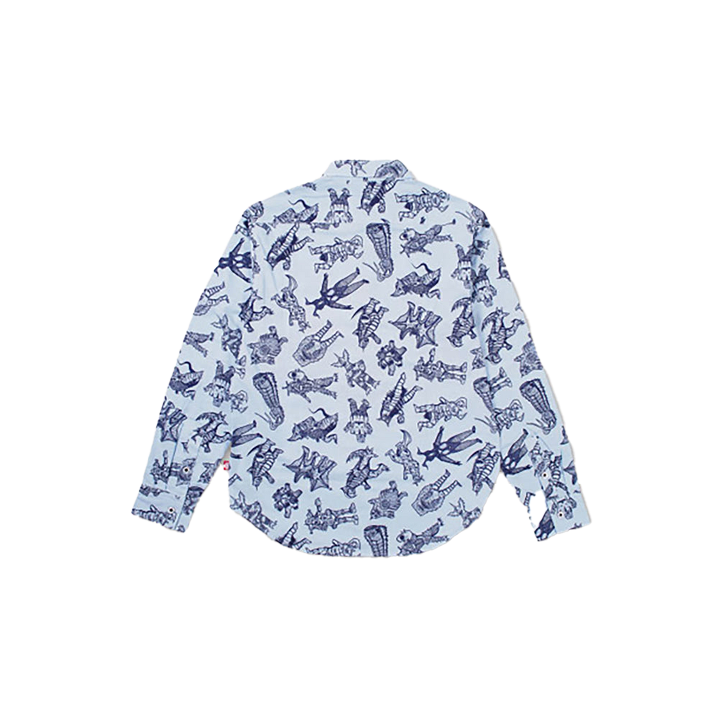 怪獣総柄シャツ