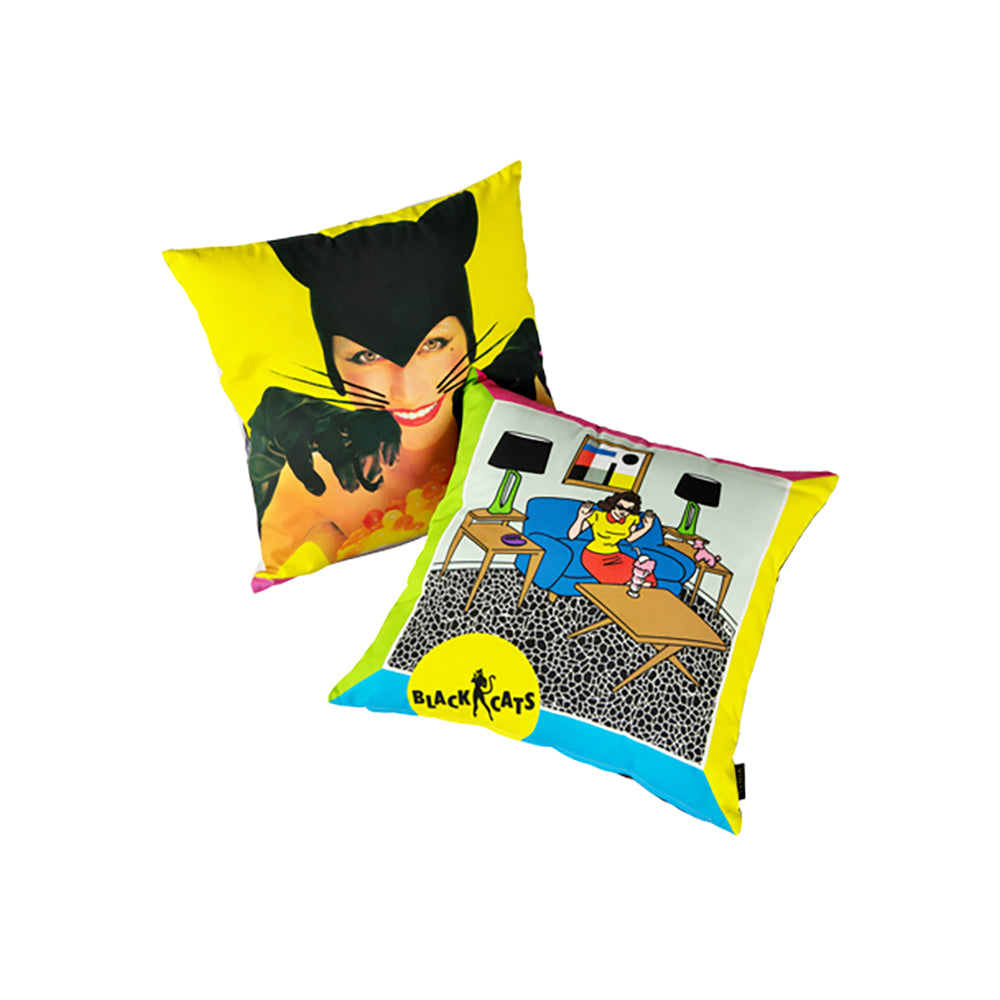 VINYL “BLACK CATS” CUSHION HEAT WAVE_3