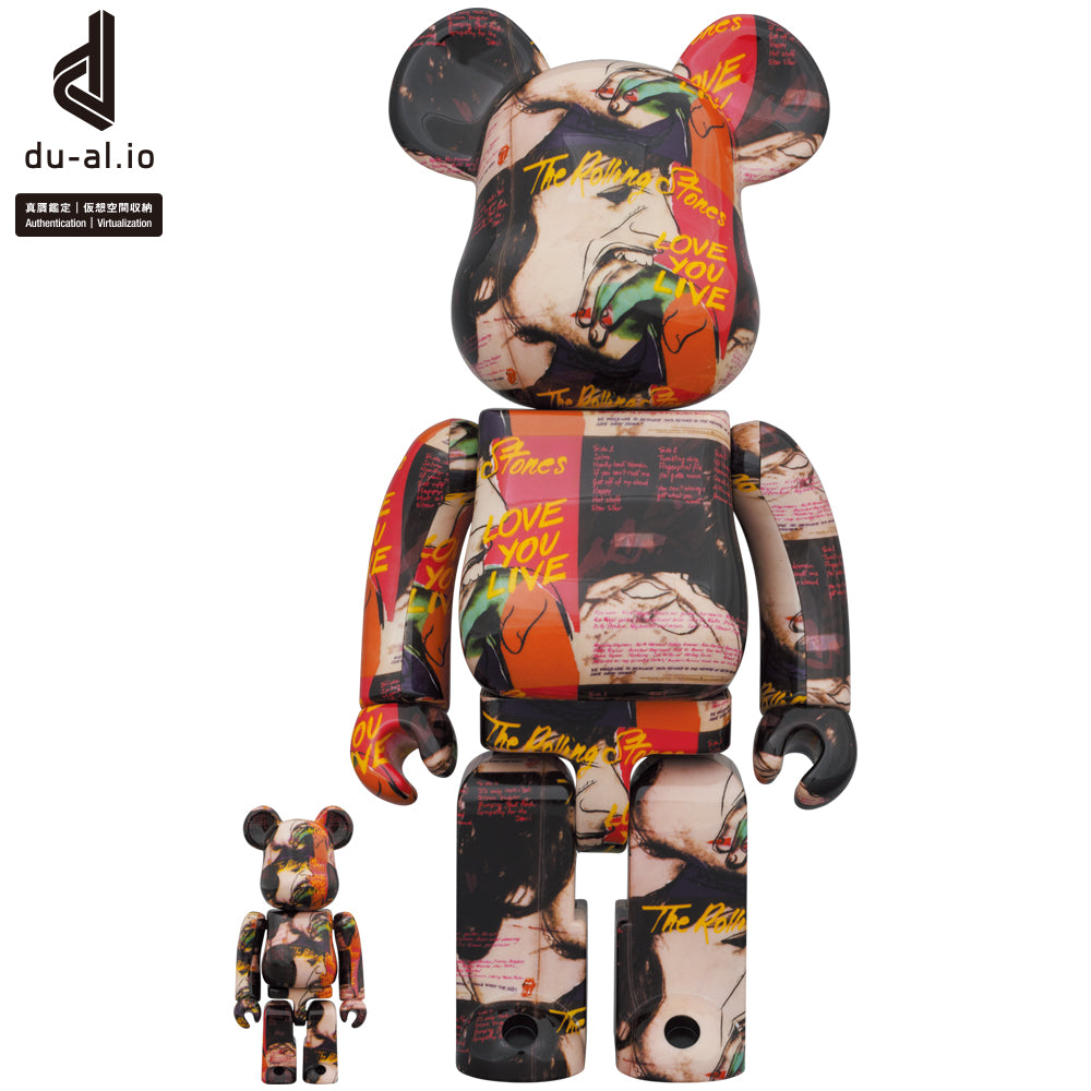 BE@RBRICK Andy Warhol × The Rolling Stones “Love You Live” 100