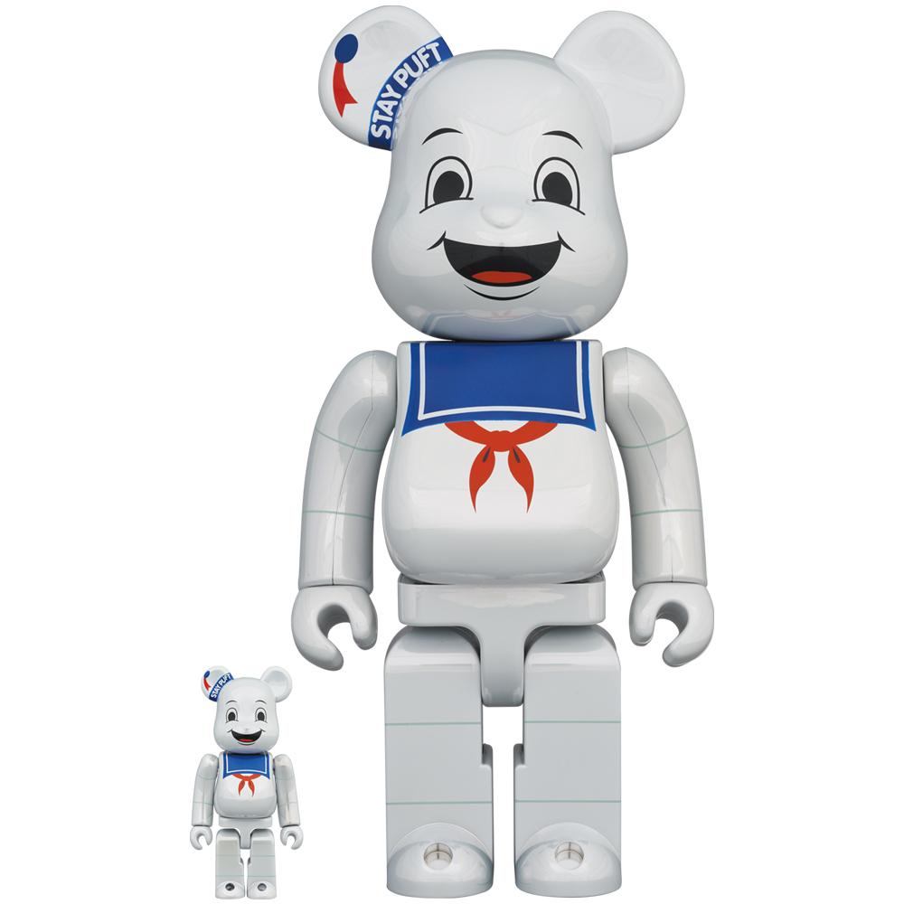 f*c様 BE@RBRICK STAY PUFT MARSHMALLOW MAN BE@RBRICK STAY PUFT MARSHMALLOW MAN WHITE CHROME Ver. 100％ & 400