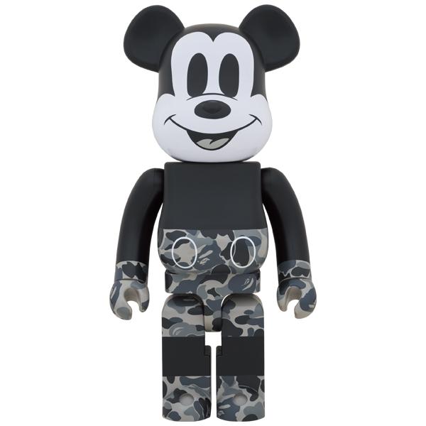 BE@RBRICK BAPE(R) MICKEY MOUSE MONOTONE Ver. 1000％ | MEDICOM TOY
