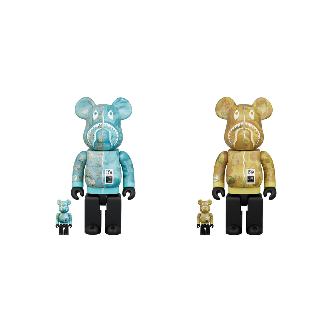 限定品発売のお知らせ (BE@RBRICK BAPE(R) × Van Gogh Museum Almond Blossom SHARK 100％ & 400％、 Sunflowers SHARK 100％ & 400％)／9月12日(土)より