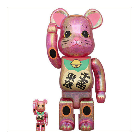 限定品発売のお知らせ(BE@RBRICK 招き猫 千万両・東京 桃色透明メッキ 桜吹雪 100％ & 400％NY@BRICK 招き猫 千万両・東京 桃金メッキ 100％ & 400％)／4月28日(火)12時より