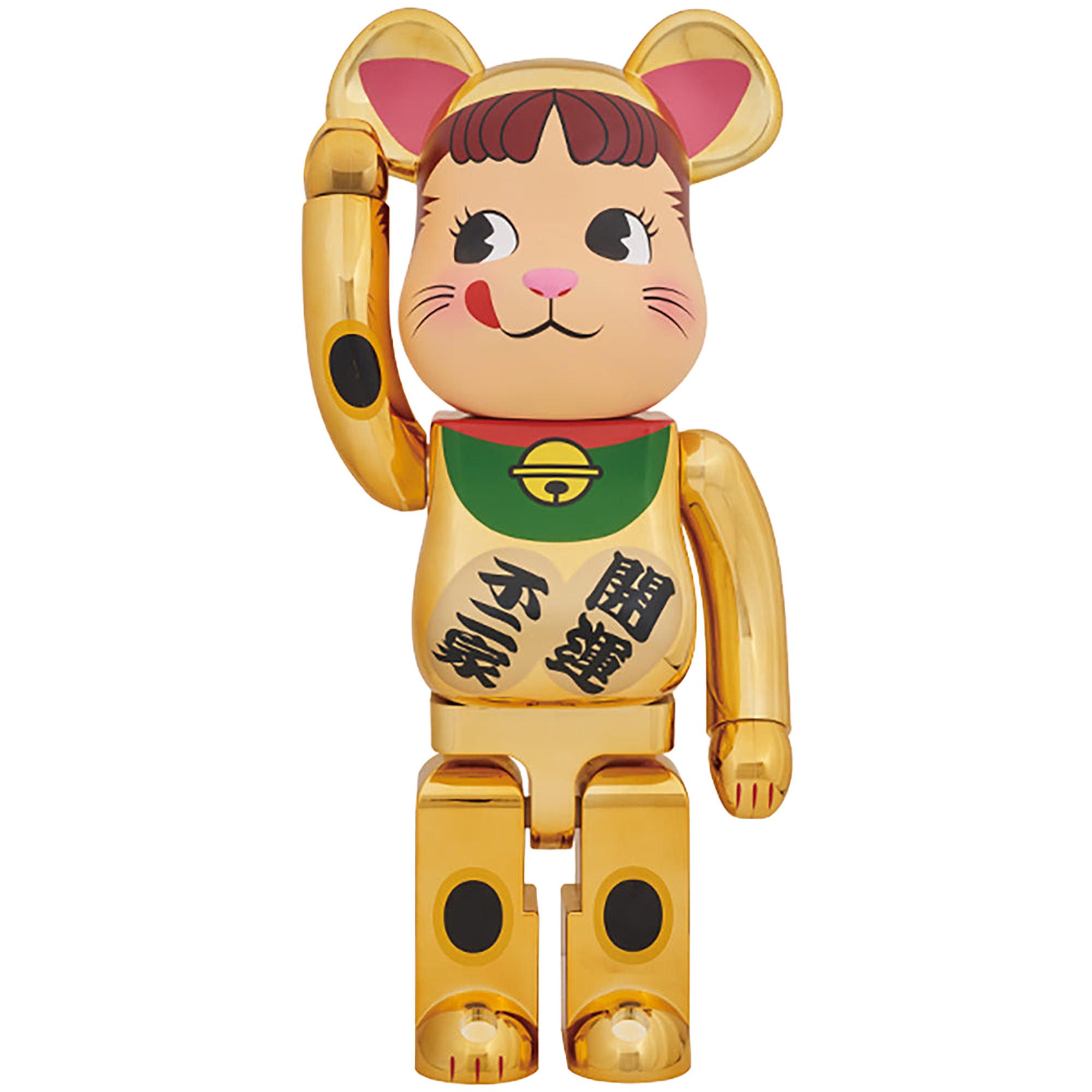 BE@RBRICK 招き猫 ペコちゃん 金メッキ 1000％
