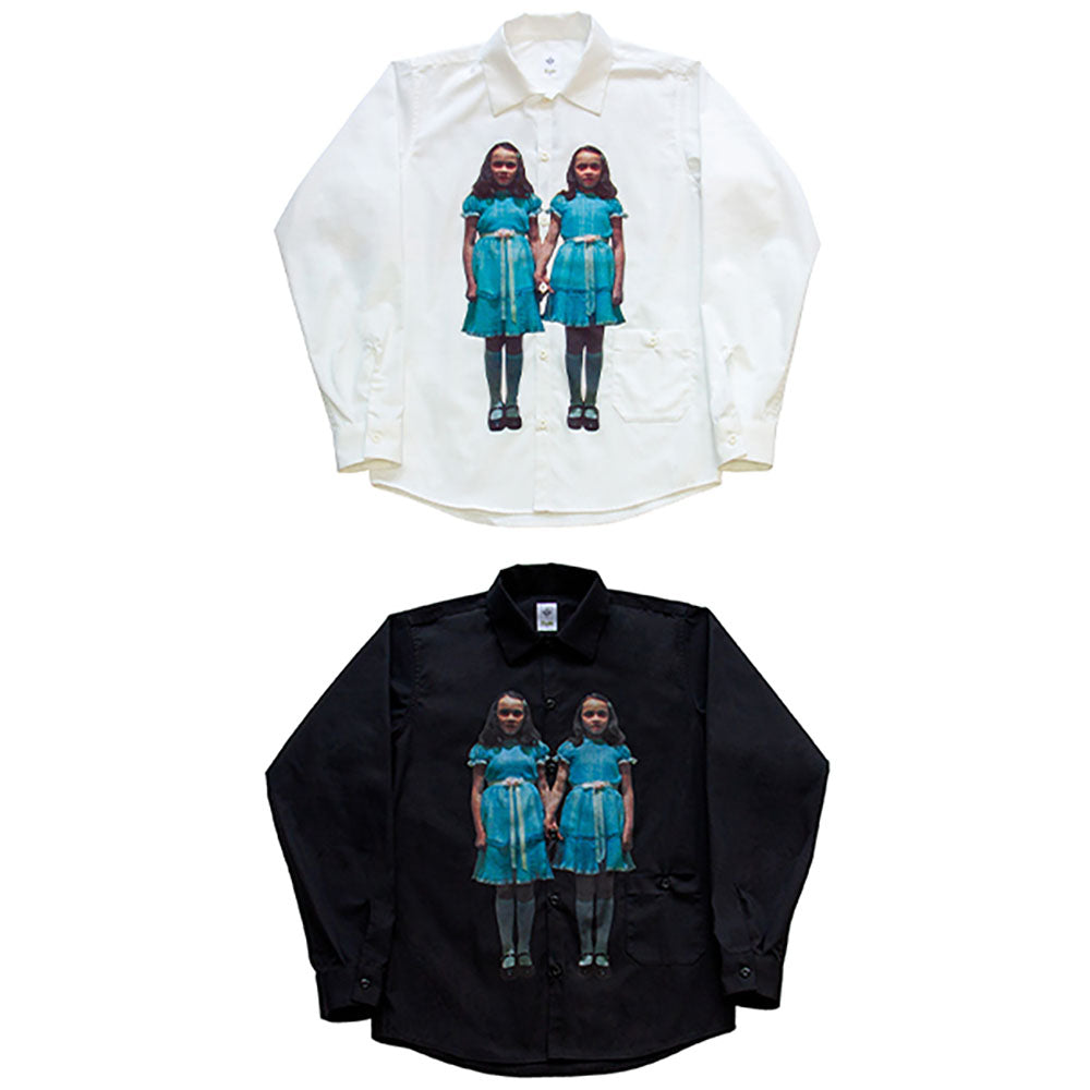 Noodle×THE SHiNiNG shirt WHITE／BLACK_0