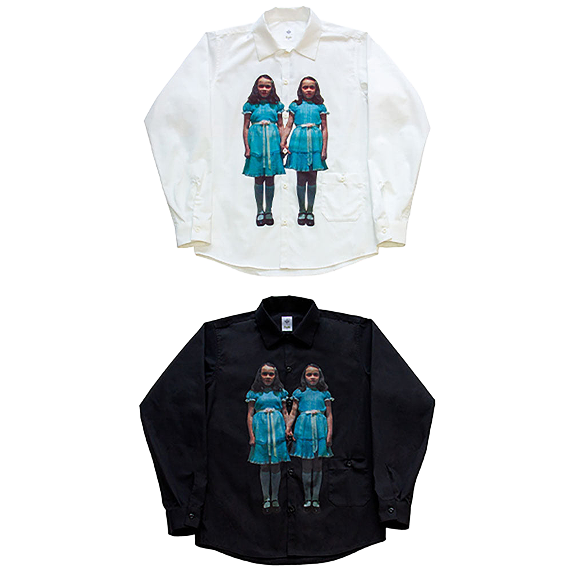Noodle×THE SHiNiNG shirt WHITE／BLACK