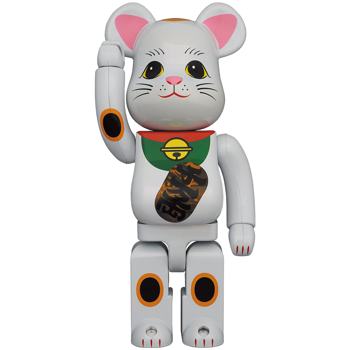 BE@RBRICK 招财猫白镀夜光 400%