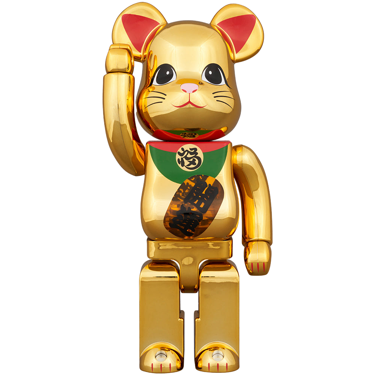 BE@RBRICK Manekineko Good Luck Gold Plated Luminous 400%
