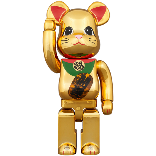 BE@RBRICK 招财猫好运镀金夜光 400%