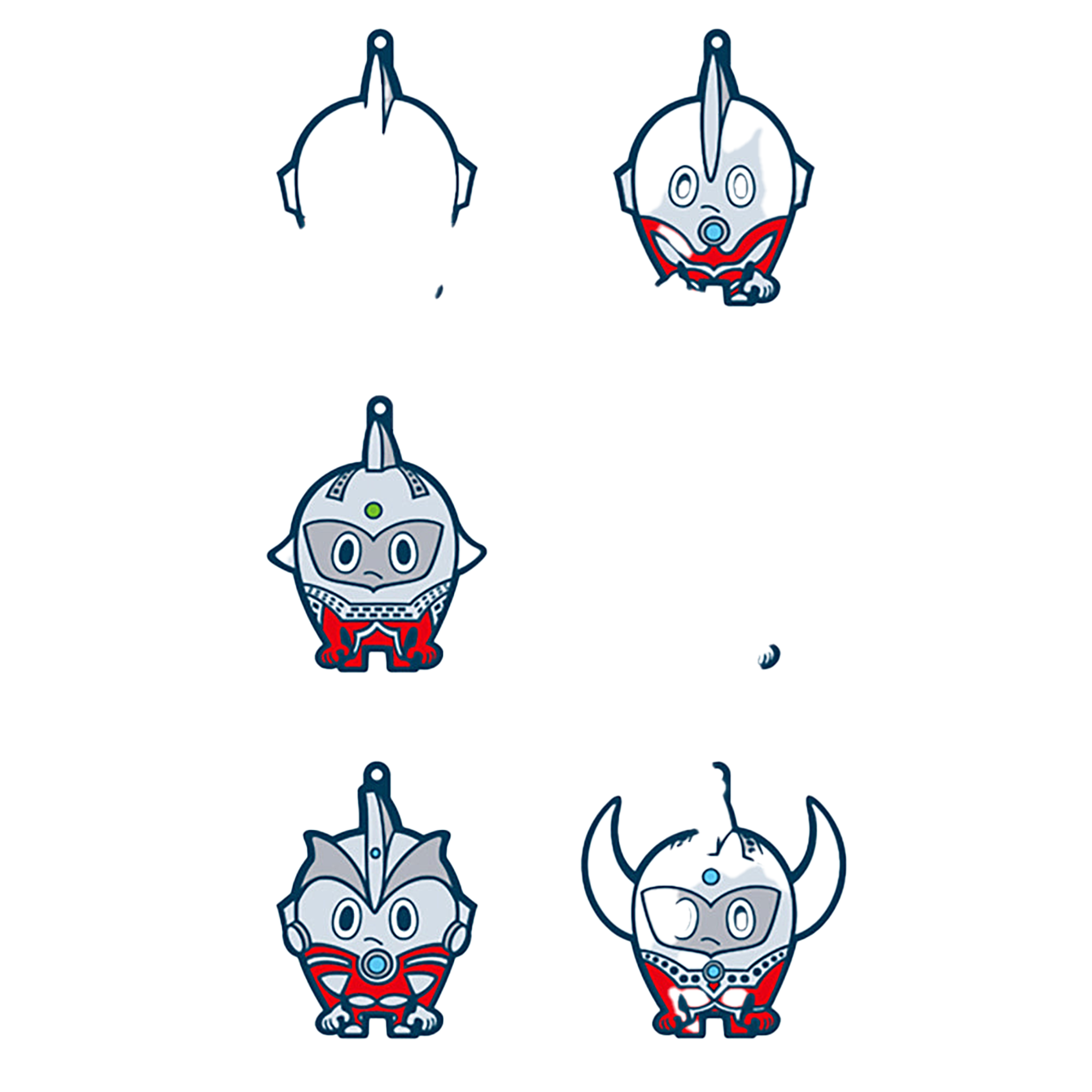 ウルトラ6兄弟 ラバーストラップ