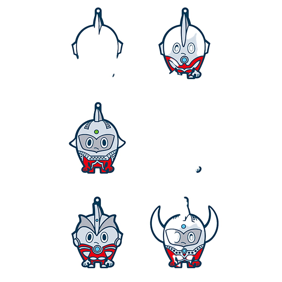 ウルトラ6兄弟 ラバーストラップ