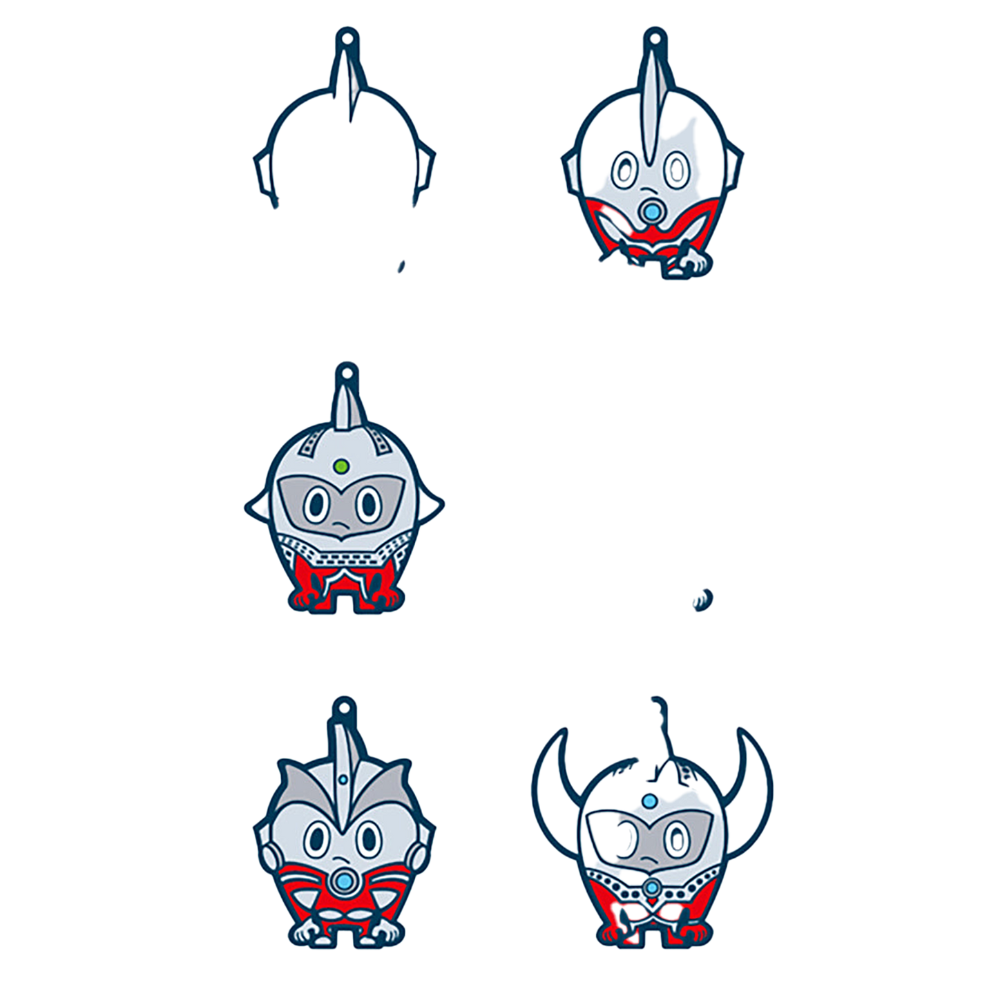 ウルトラ6兄弟 ラバーストラップ