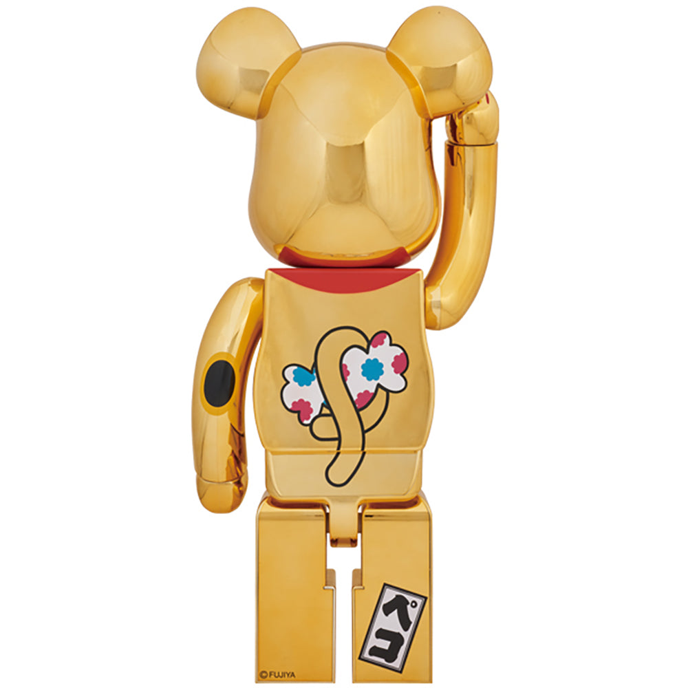 BE@RBRICK 招き猫 ペコちゃん 金メッキ 1000％_1
